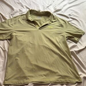 Under Armour Men's Polo Shirt - Yellow Stripes